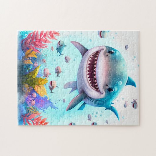 Happy Shark Jigzaag Puzzle Legpuzzel (Horizontaal)