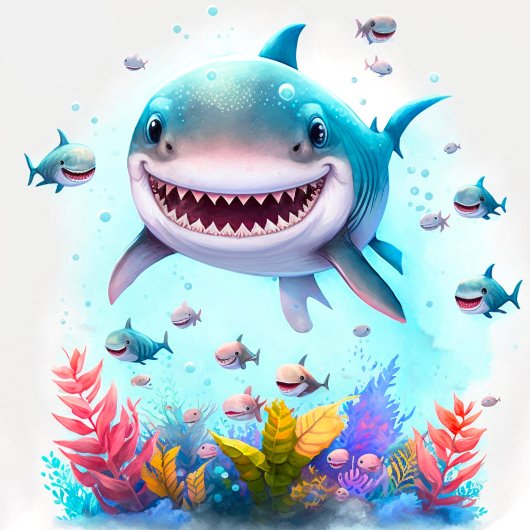 Happy Shark Jigzaag Puzzle Legpuzzel