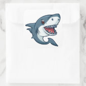 Happy Shark Vierkante Sticker (Tas)