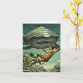 Happy Shark Week-kaart Kaart (Gele Bloem)