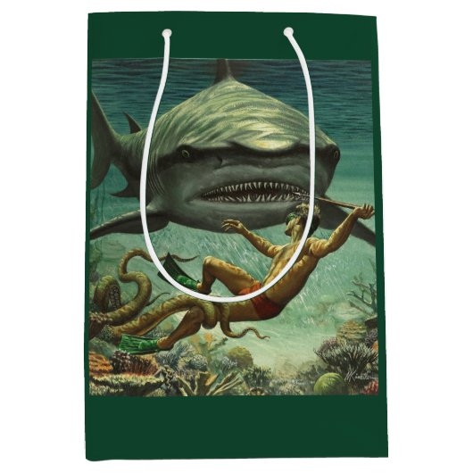 Happy Shark Week Medium Cadeauzakje (Voorkant)
