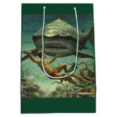 Happy Shark Week Medium Cadeauzakje (Achterkant)