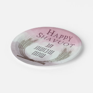 Happy Shavuot - Chag Shavuot Sameach Decor Papieren Bordje