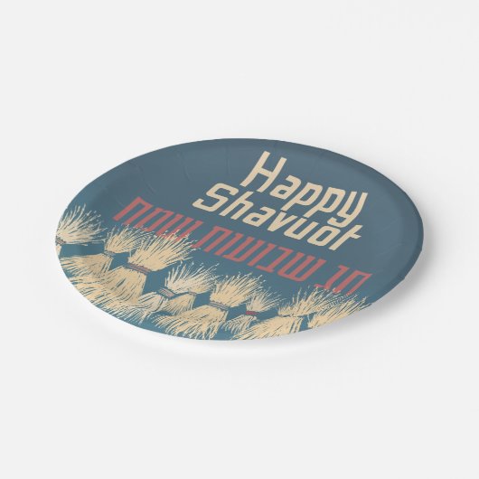 Happy Shavuot - Chag Shavuot Sameach Judaica Papieren Bordje (Gekanteld)