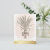 Happy SHAVUOT Date Palm Tree waterverf Hebreeuws Briefkaart (Staand voorkant)
