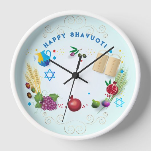 Happy SHAVUOT decoratief ornament zeven soorten (Voorkant)
