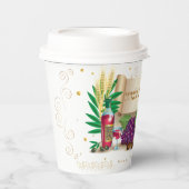 Happy SHAVUOT decoratief ornament zeven soorten Papieren Bekers (Voorkant)