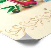 Happy SHAVUOT decoratief ornament zeven soorten Poster (Hoek)