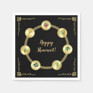 Happy SHAVUOT decoratief ornament zeven soorten Servet