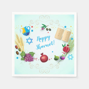 Happy SHAVUOT decoratief siermiddel zeven soorten Servet
