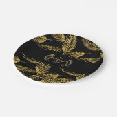 Happy Shavuot Feast Weeks Hebreeuws Gold op Black Papieren Bordje (Gekanteld)