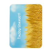 Happy Shavuot Gouden Tarwe Veld Blauwe lucht Fine  Magneet (Verticaal)