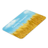 Happy Shavuot Gouden Tarwe Veld Blauwe lucht Fine  Magneet (Linkerzijde)