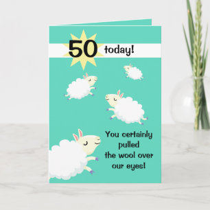 Happy Sheep Aanpasbare Verjaardagskaart Kaart
