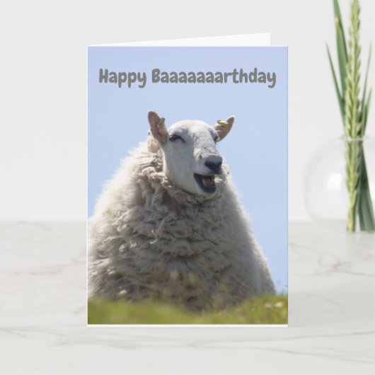Happy Sheep Birthday Kaart (Voorkant)