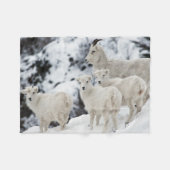 Happy Sheep-familie Fleece Deken (Voorkant (Horizontaal))