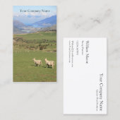 Happy Sheep in Field Photography - Visitekaartje (Voorkant / Achterkant)