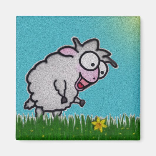 Happy Sheep Magnet (Voorkant)