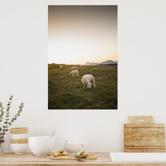 Happy Sheep Poster (Keuken)