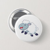 Happy Sheep Ronde Button 5,7 Cm (Voorkant /achterkant)