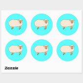 Happy Sheep Ronde Sticker (Vel)