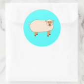 Happy Sheep Ronde Sticker (Tas)