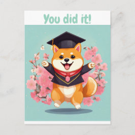 Happy Shiba INU Afstuderen - afstuderen Card Briefkaart