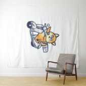 Happy Shiba Inu Wandkleed (In Situ (horizontaal))