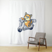 Happy Shiba Inu Wandkleed (In situ)