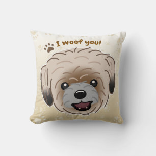 Happy Shih Tzu Hondenliefhebber I Woof You Paws Kussen
