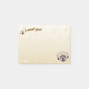 Happy Shih Tzu Hondenliefhebber I Woof You Paws Post-it® Notes