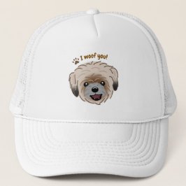 Happy Shih Tzu Hondenliefhebber I Woof You Paws Trucker Pet