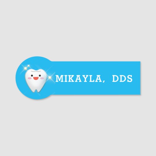 Happy Shiny Tooth    DentalName Label Naamplaatje (Voorkant)