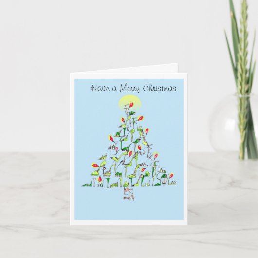 Happy Shoe Year!/Kijk naar binnen! Feestdagen Kaart (Voorkant)