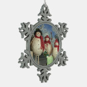 Happy Shoppers Tin Sneeuwvlok Ornament (Links)