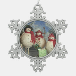 Happy Shoppers Tin Sneeuwvlok Ornament