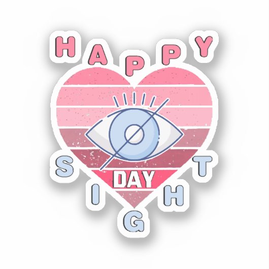 Happy Sight Day Sticker (Voorkant)