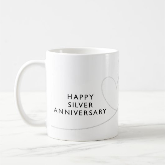 Happy Silver Anniversary Koffiemok (Links)