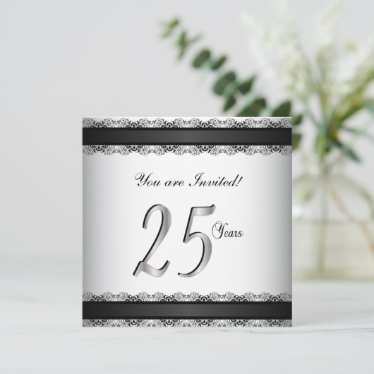 Happy Silver Jubileum 25 jaar Kaart (Staand voorkant)