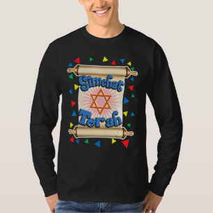 Happy Simchat Torah voor mannen Kinder joodse Holi T-shirt