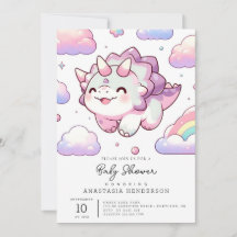 Happy Simple Dinosaur Baby shower