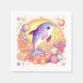 Happy Simple Dolphin Baby shower Servet
