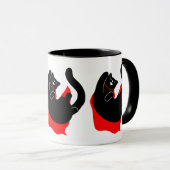 Happy Simplistic Cat Super Hero Cute Cape Mok (Voorkant rechts)