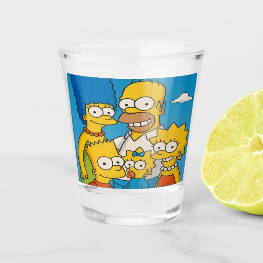 Happy Simpsons Family Fun Shot Glas (Voorkant)