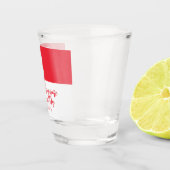 Happy Singapore Nationale Dag Singapore Vlag Shot Glas (Rechts)