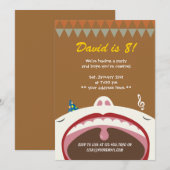Happy Singing Kind Birthday Party Invitation Kaart (Voorkant / Achterkant)