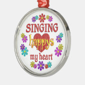 Happy Singing Metalen Ornament (Links)