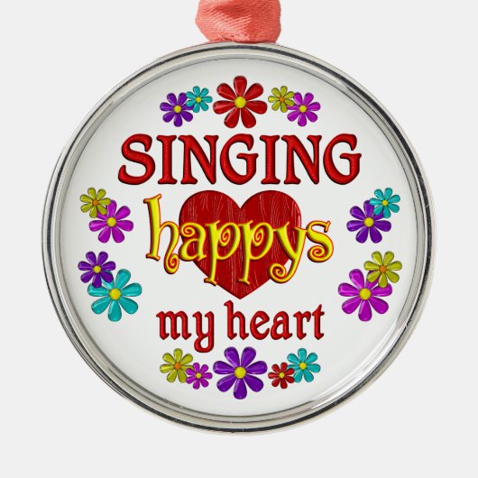 Happy Singing Metalen Ornament (Voorkant)