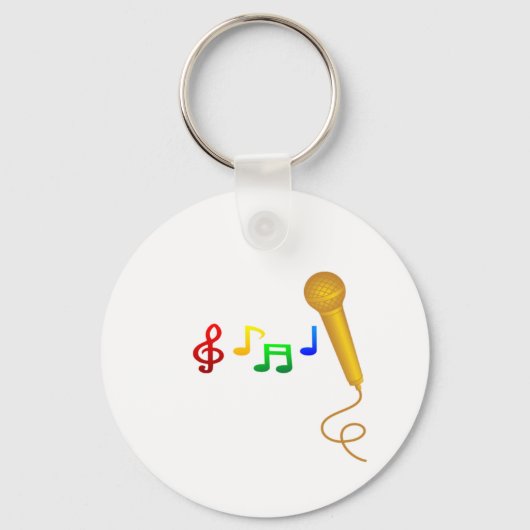 Happy Singing Music Karaoke Sleutelhanger (Voorkant)