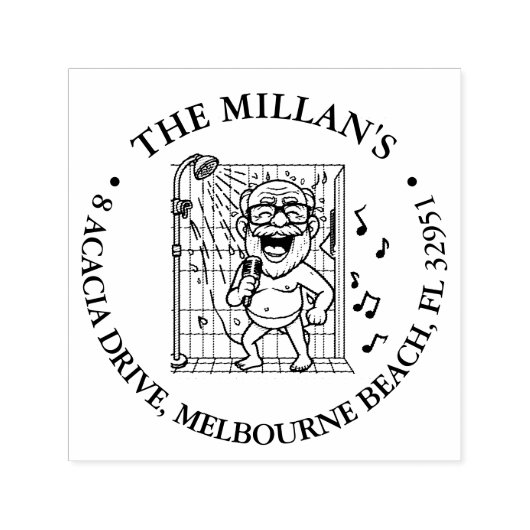 Happy Singing Opa thema Zelfinktende Stempel (Design)